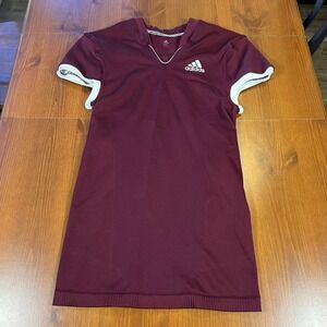 Adidas Primeknit A1‎ Football Jersey 2XL Maroon White Trim Adult Mens Athletic